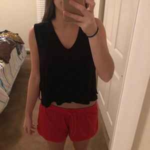 Black Crop Top with open sides